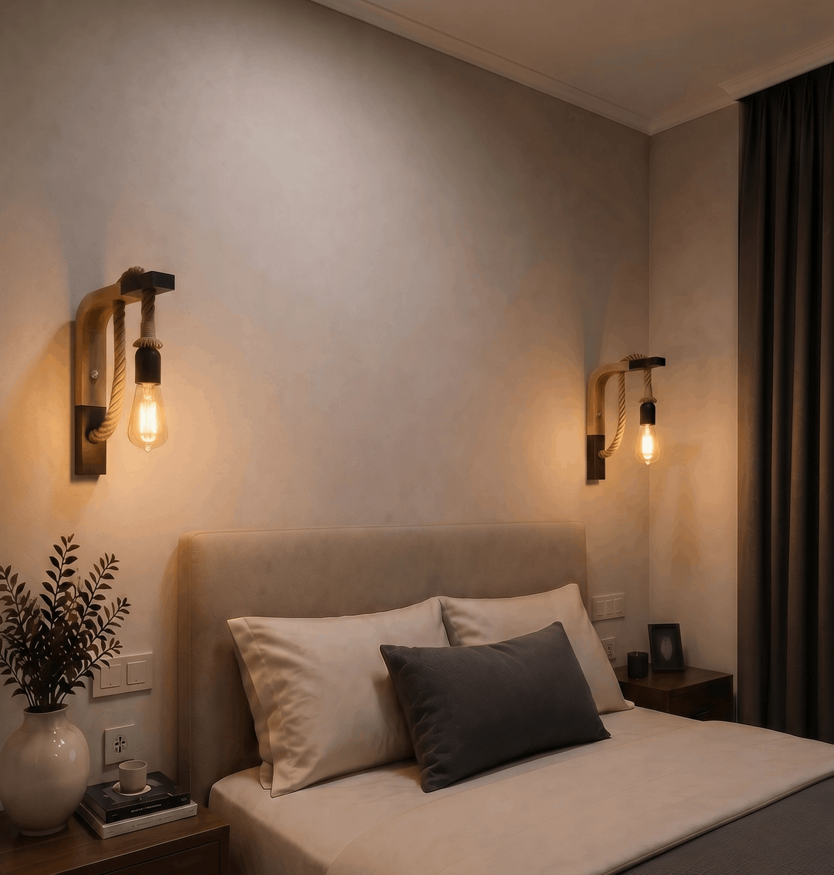 WOLUX handcrafted Wooden Wall Light