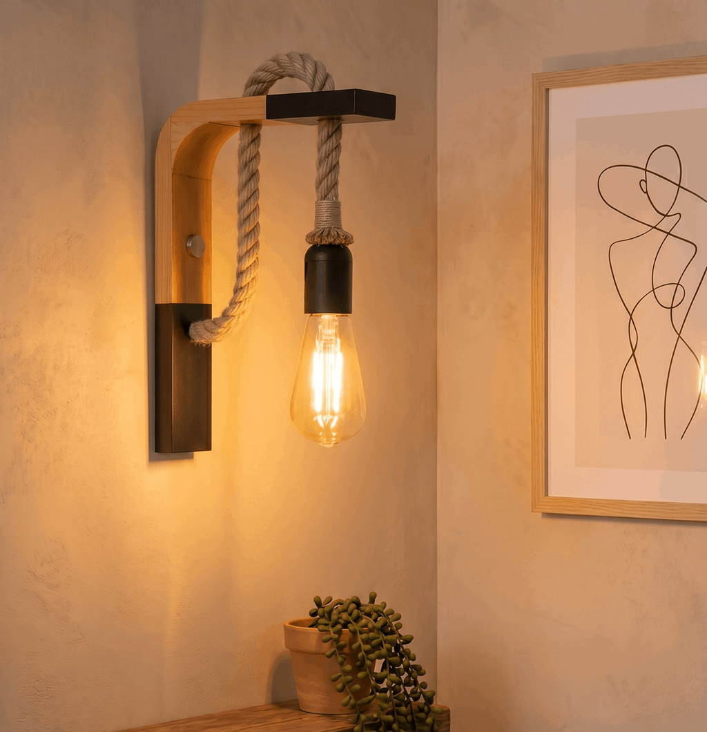 WOLUX handcrafted Wooden Wall Light
