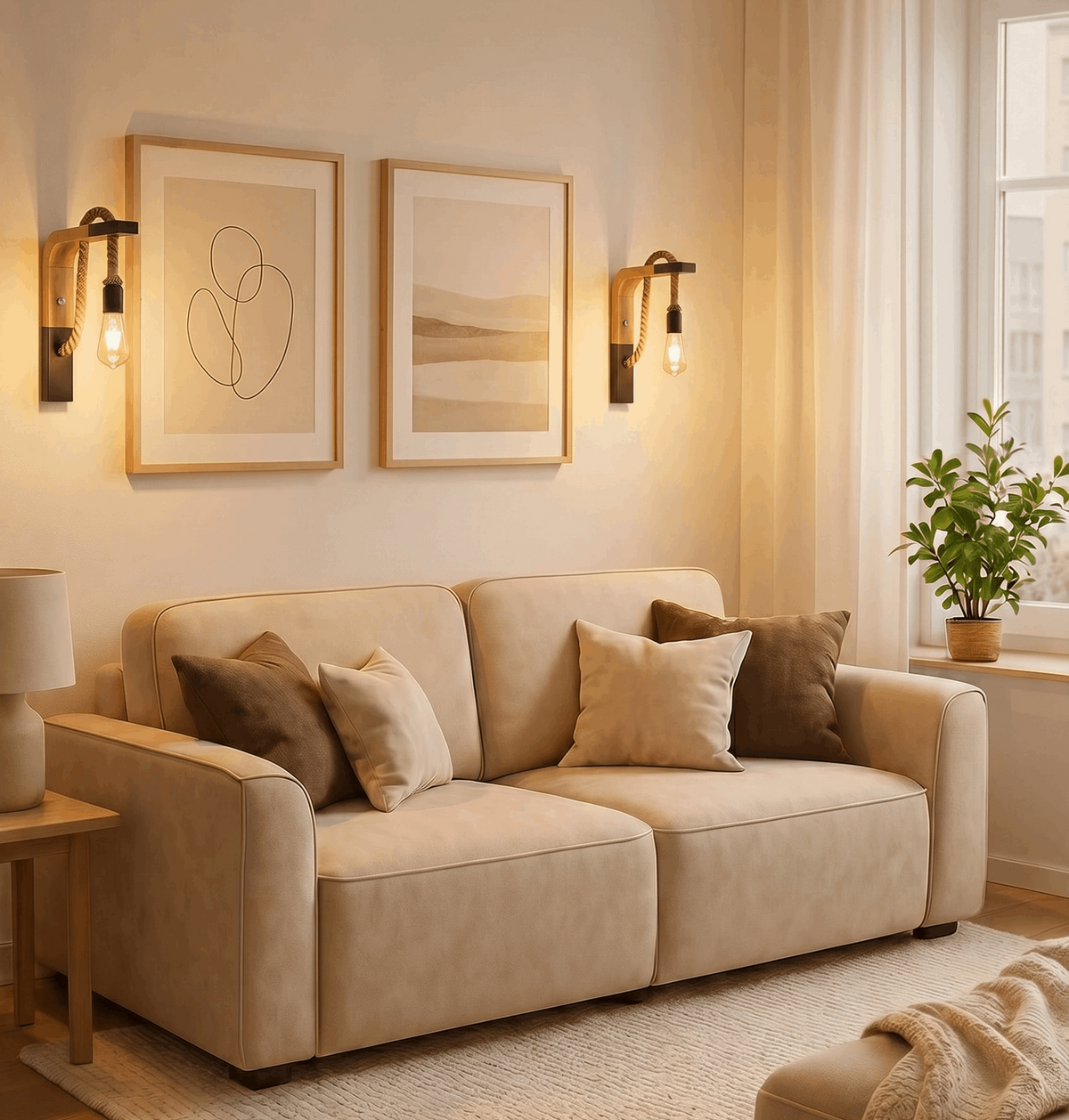 WOLUX handcrafted Wooden Wall Light